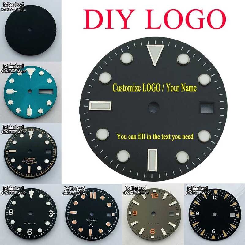 C Customized Personalization Custom Laser Print Name/ Watch Dial Diy Dial Fit Nh35 Nh36 Eta2824 283