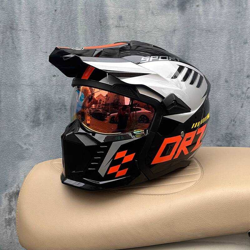 ORZ Street Fighter Combination หมวกกันน็อครถจักรยานยนต์ผู้ชายผู้หญิงหมวกกันน็อคเต็ม Four Seasons รถจ