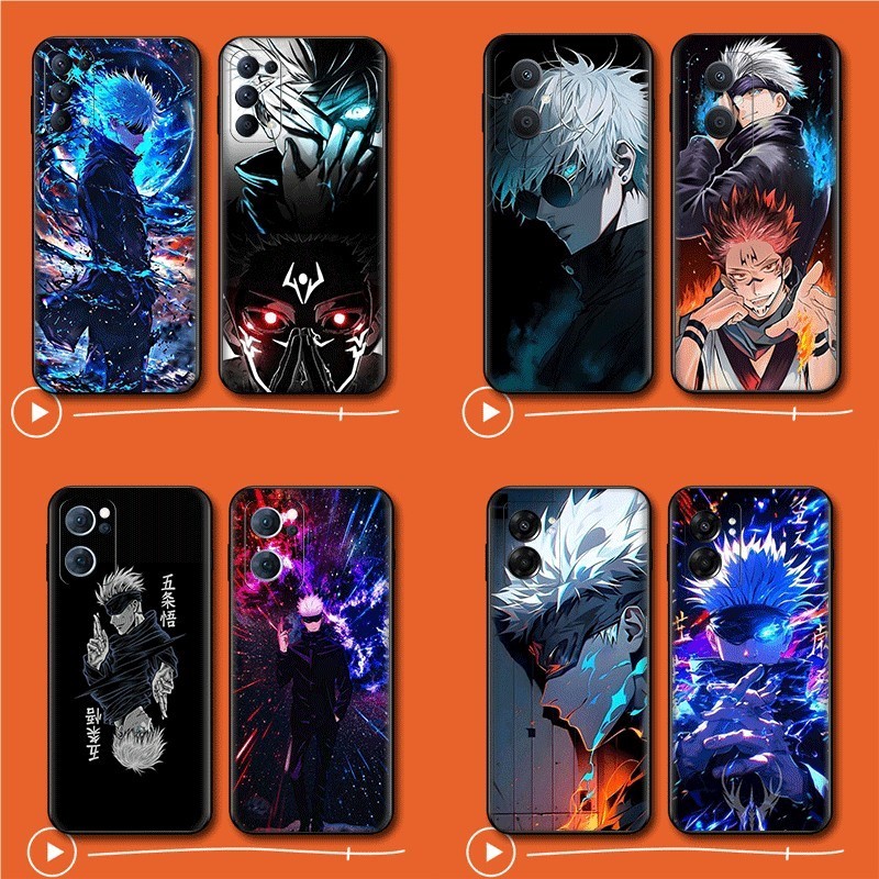 OPPO R9 F1 Plus R9S Reno 2 2Z 2F 3 4 Pro 5 5F Lite 5K TPU ความเข้ากันได้นุ่มซิลิโคนโทรศัพท์ฝาครอบป้องกัน Satoru Gojo jujutsu kaisen W1
