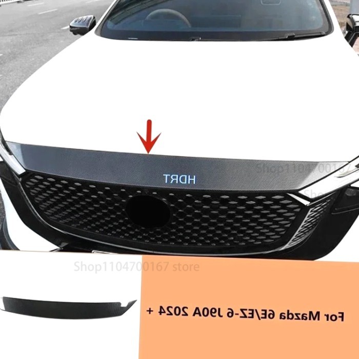 New！ For Mazda 6E/EZ-6 EZ6 J90A 2024 + Car Styling Front Racing Grills Molding Hood Engine Cover Tr