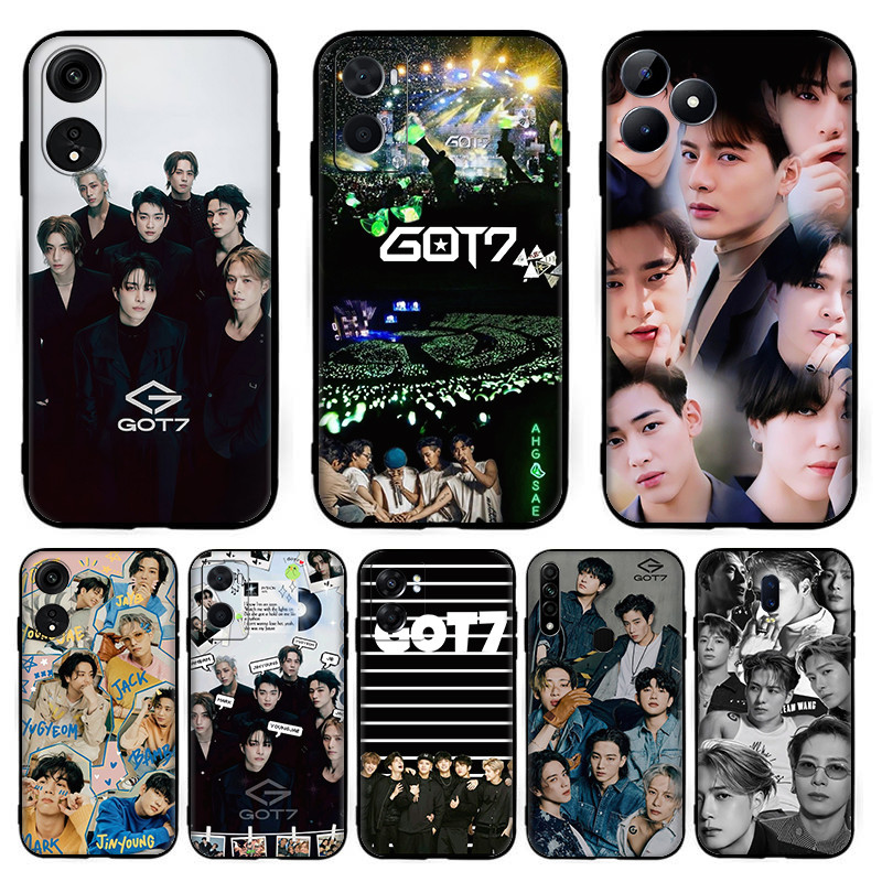 สําหรับ OPPO R9 F1 Plus R9S Reno 2 2Z 2F 3 4 Pro 5 5F Lite 5K got7 ปลอก 6Y29 สีดํา TPU ซิลิโคนนุ่มเค