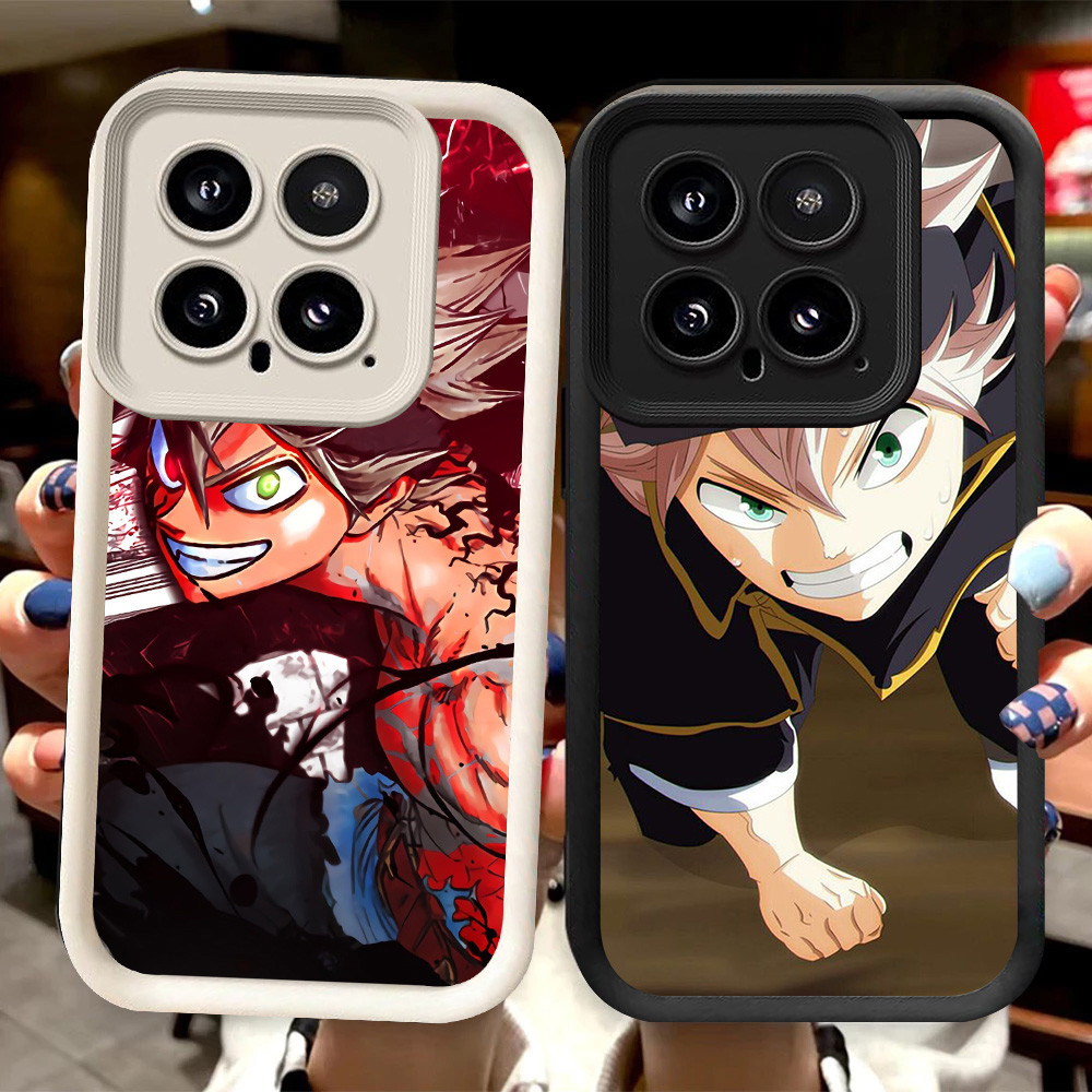 R96 Black Clover Casing สําหรับ Xiaomi 14 14T 13T Pro สีดําและสีขาว