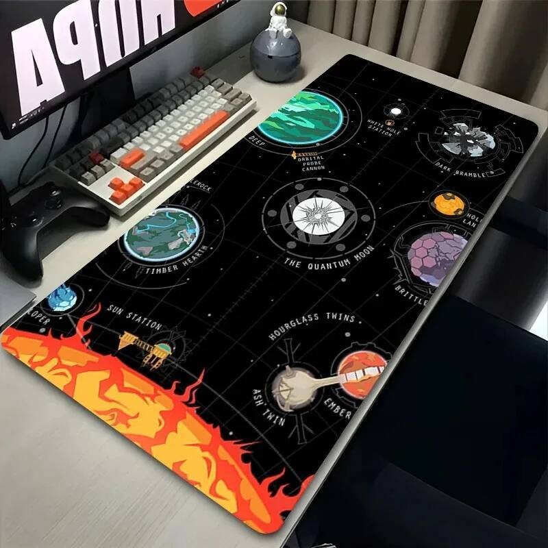แผ่นรองเมาส์ Office PC อะนิเมะ Universe Space Mousepad แล็ปท็อปอุปกรณ์เสริมสําหรับเล่นเกมคีย์บอร์ด P