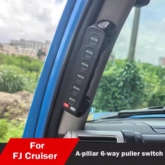 Integrated switch compatible with 07-23 Toyota FJ Cruiser A-pillar armrest switch, automotive integ