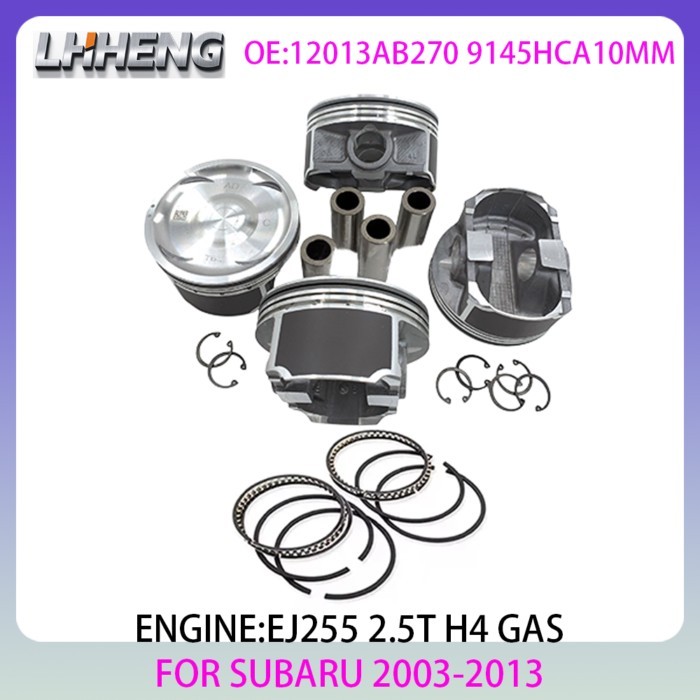 Engine Piston with Rings For SUBARU FORESTER LEGACY OUTBACK SH9 BL9 BP9 2.5L 2.5 L T H4 GAS 2003-20