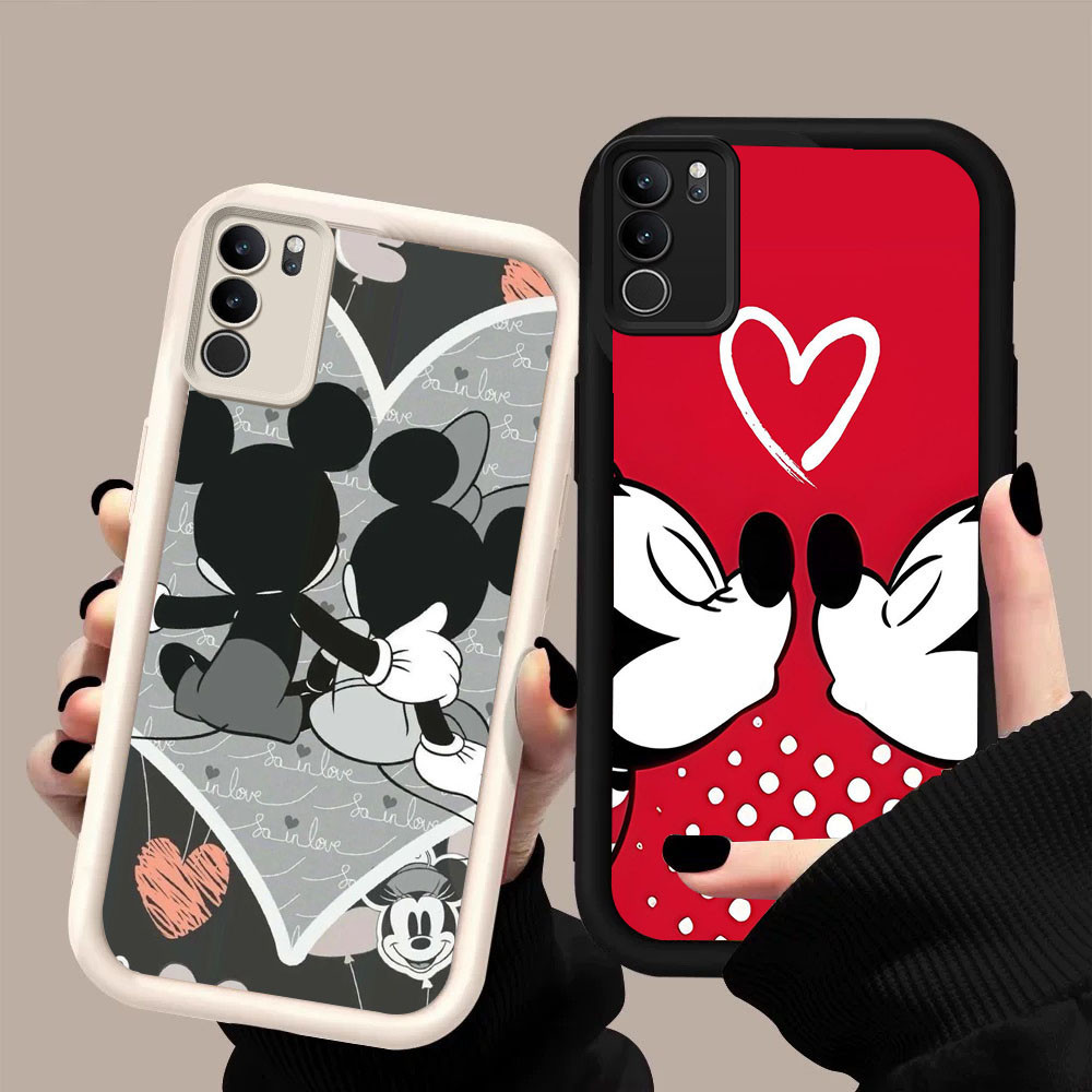 DF-58 Mickey Minnie ปลอกกันกระแทกสําหรับ VIVO V9 V19 V21 V21E Y73 Y83 Y300 T4 IQOO Z10 Pro Plus