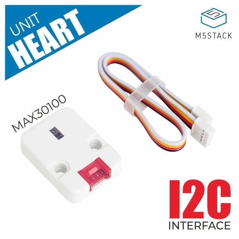 M5Stack Official Mini Heart Rate Unit (MAX30100) Pulse Oximeter