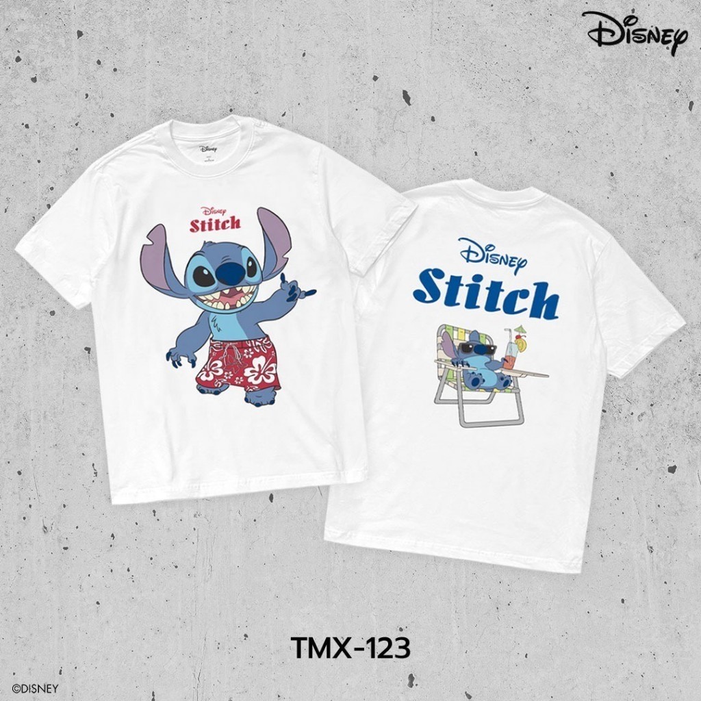 2024 Power 7 Shop เสื้อยืดการ์ตูน ลาย"สติทซ์" ลิขสิทธิ์แท้ DISNEY (TMX-123)