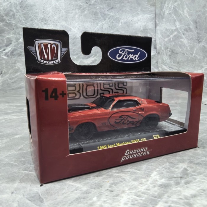 M2 1/64 1969 Ford Mustang BOSS 429 Ford Mustang โมเดลรถโลหะผสม