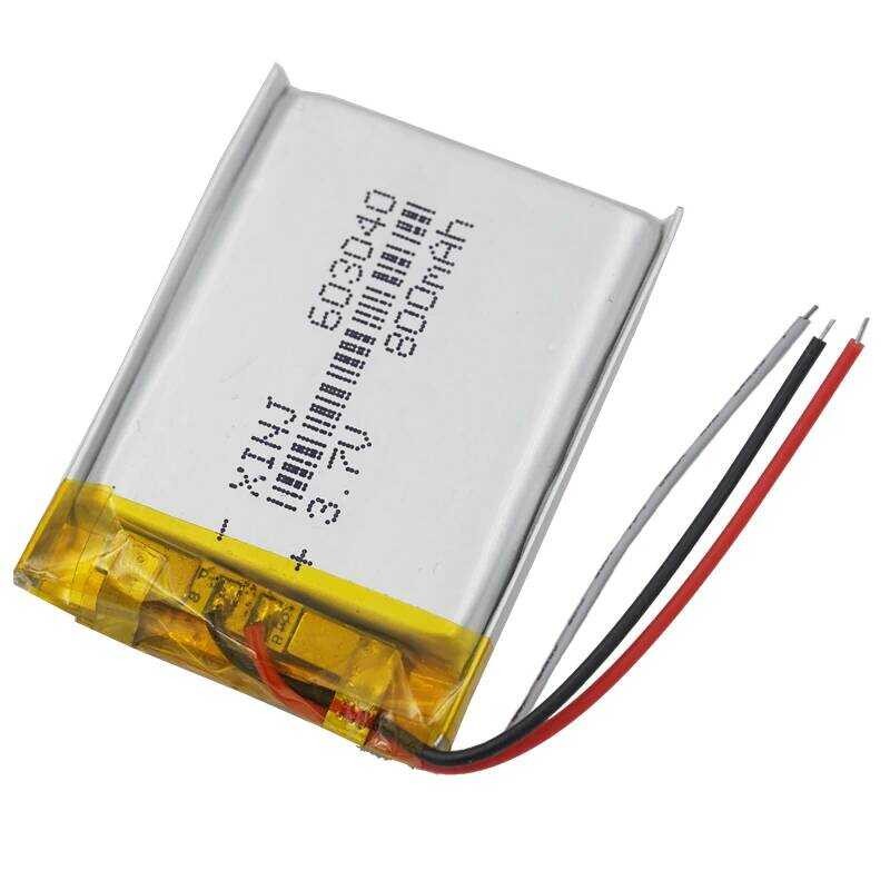 ▥ 3.7V 800 Mah 3สาย Thermistor Polymer Li แบตเตอรี่ลิเธียม Li-Po แบตเตอรี่603040สำหรับกล้อง GPS