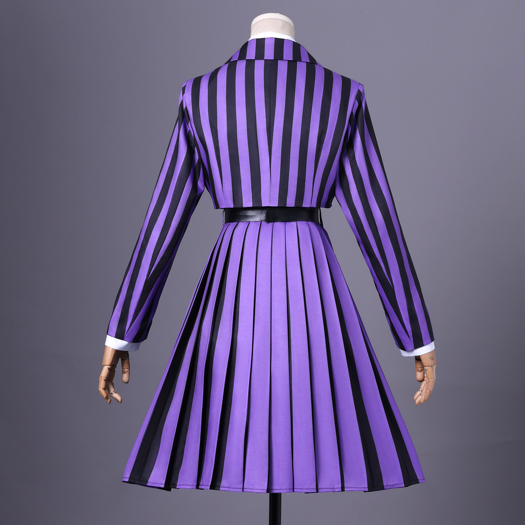 Season 2 COS COS Enid Purple Schoolfile Uniform Halloween Cosplay Adams เครื่องแต่งกาย