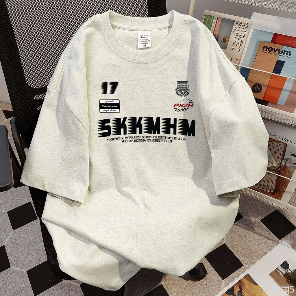 COD (จัดส่งในกรุงเทพฯ) MAO Shop  ผ้าฝ้ายอเมริกันแขนสั้นสําหรับงานหนักฤดูร้อนใหม่หลวมและอเนกประสงค์#