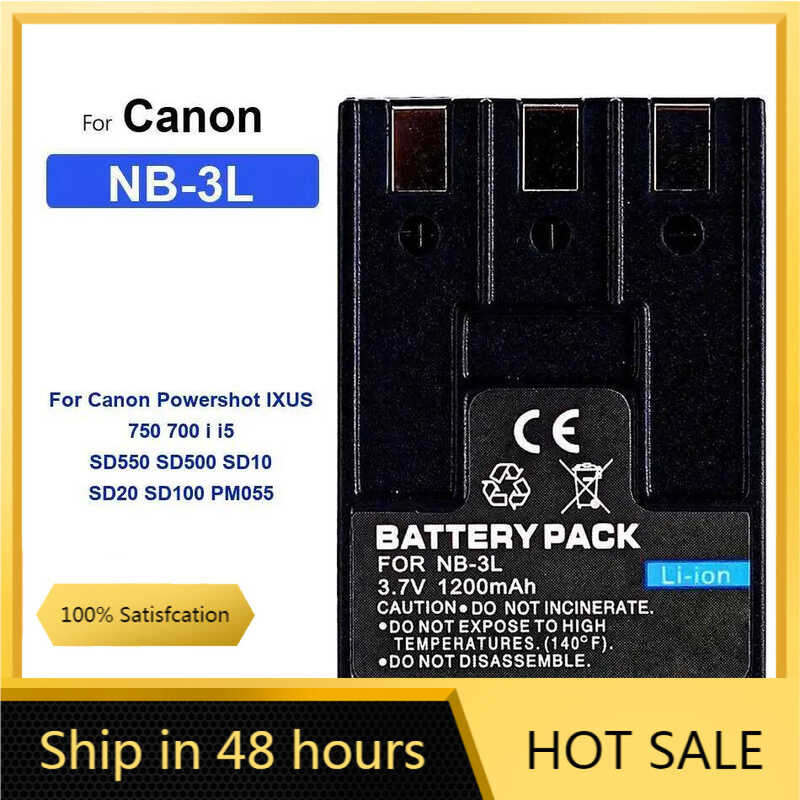 For Canon Powershot IXUS 750 700 i i5 SD550 SD500 SD10 SD20 SD100 PM055 NB-3L แบตเตอรี่ 1200mAh