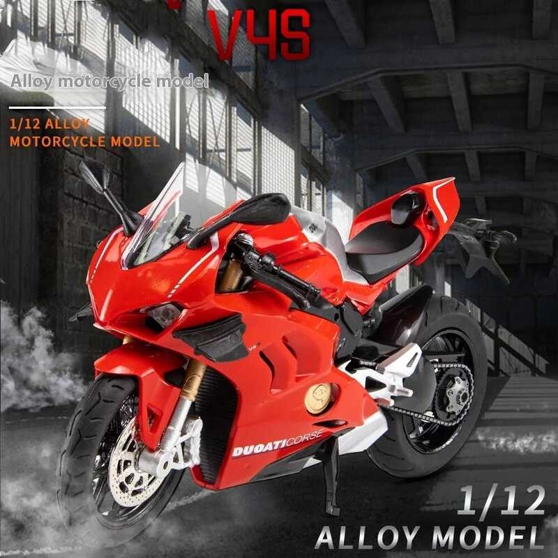 C 1:12 V4s Genuine Alloy Motorcycle Model Static Die Casting Toy Collection Model Gift,Suitable For