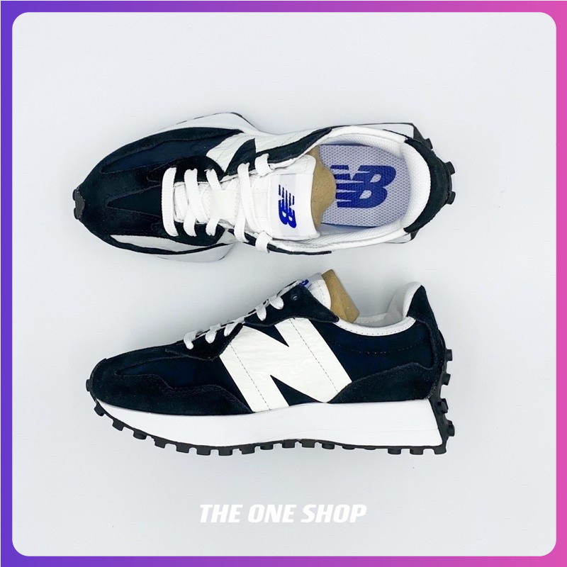 รองเท้า New Balance NB 327 สีดำและขาว ดีไซน์คลาสสิก สำหรับวิ่งและการใช้งานทั่วไป