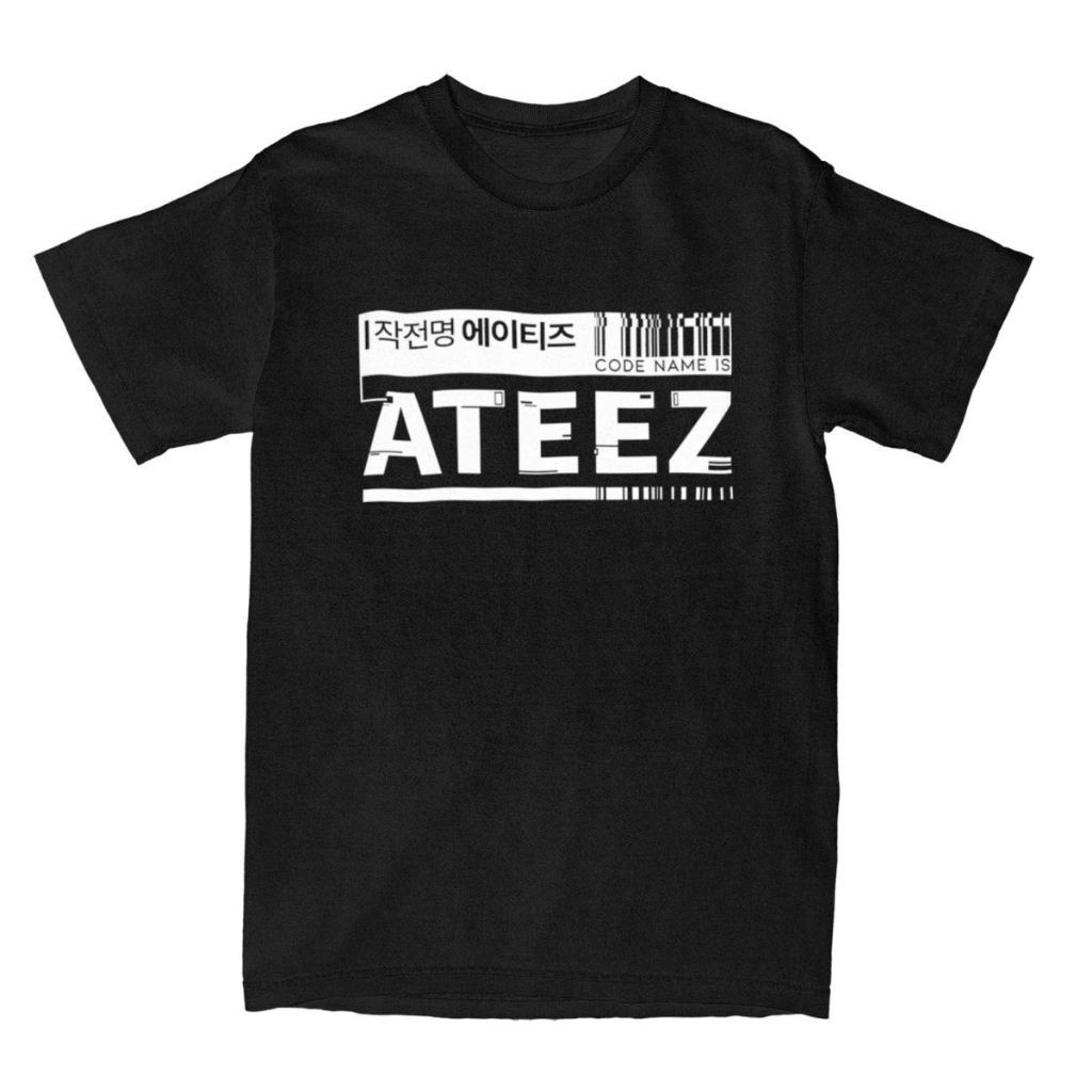 T-Shirt  Ateez Kpop Idol T เสื้อสําหรับผู้ชายผู้หญิงผ้าฝ้ายแปลกเสื้อยืดแขนสั้นเสื้อผ้าของขวัญไอเดีย
