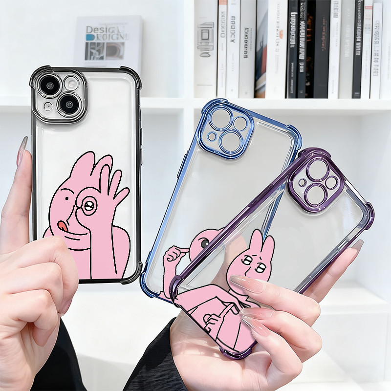 HP ซิลิโคนใสป้องกันการชนกันเคสโทรศัพท์ป้องกันรอยขีดข่วน-การ์ตูนแอนิเมชั่นน่ารักและอินเทรนด์สําหรับ R