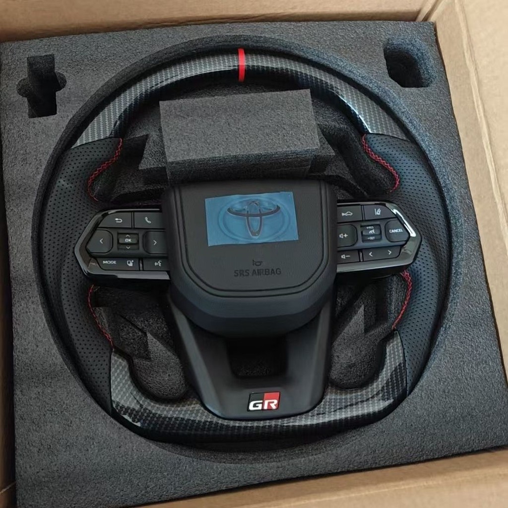 พวงมาลัยคาร์บอนไฟเบอร์ Toyota GR Cruiser LC300 อัพเกรด lc300 ดัดแปลงครอบงำเหมาะสำหรับโตโยต้าทุกรุ่น