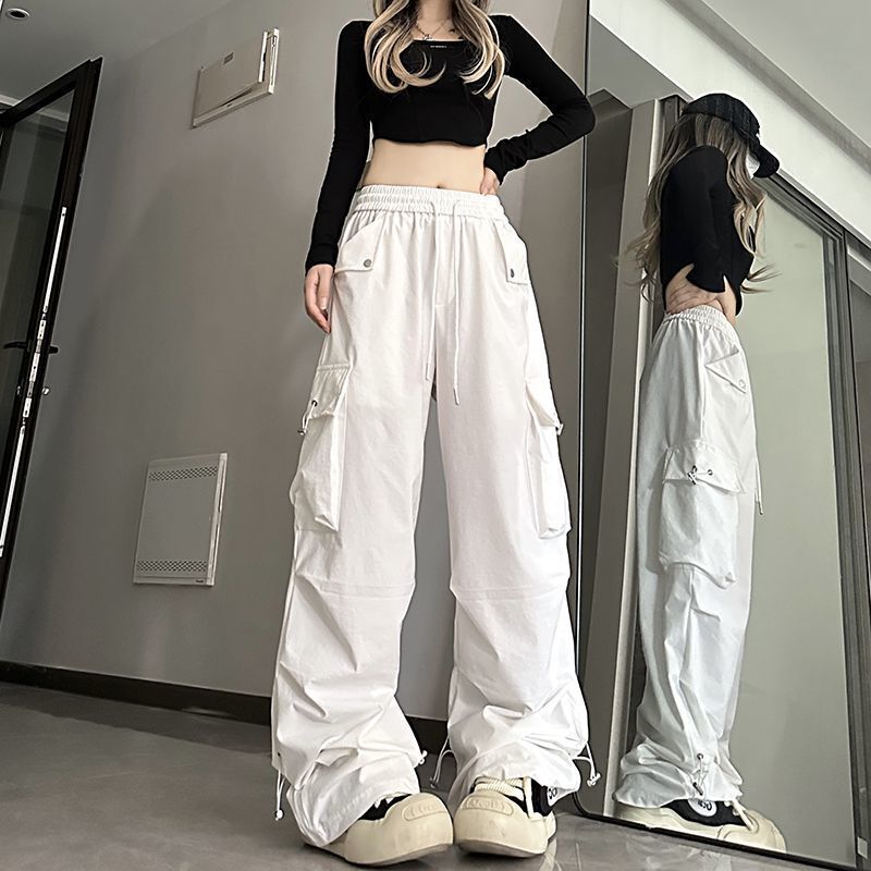 American Functional Hip-Hop Style vibe Design Multi-Pocket Overalls