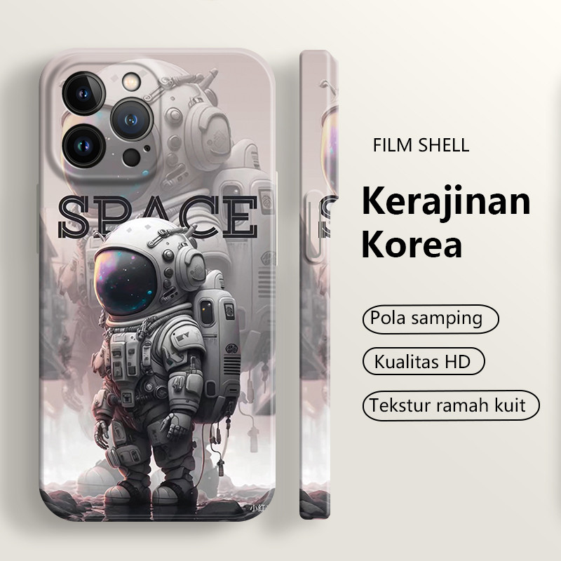 นักบินอวกาศ Hard Case สําหรับ iPhone Case 11 15 13 12 14 Pro Max SE 2020 X XR XS ip 8 7 6s 6 Plus นั