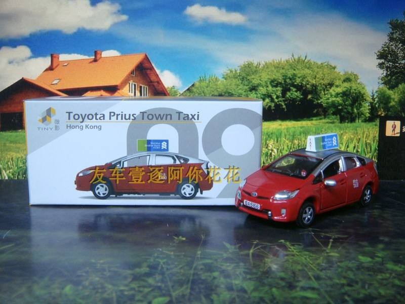 TINY Hong Kong Micro Shadow 09 Toyota * TINY PRIUS Taxi Model Car Out of Print Car Model