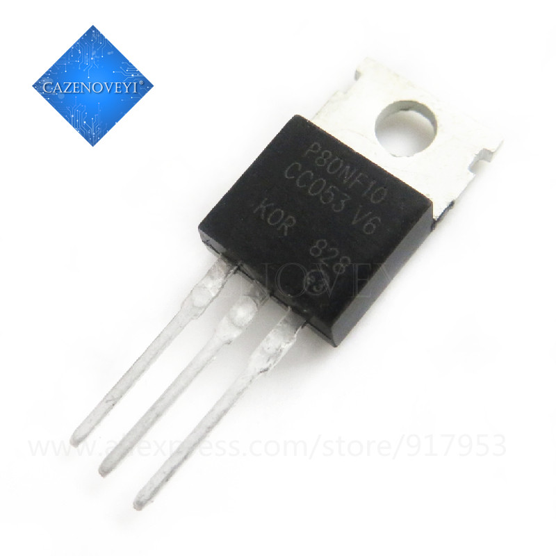 10 ชิ้น STP80NF10FP P80NF10FP TO-220F ในสต็อก