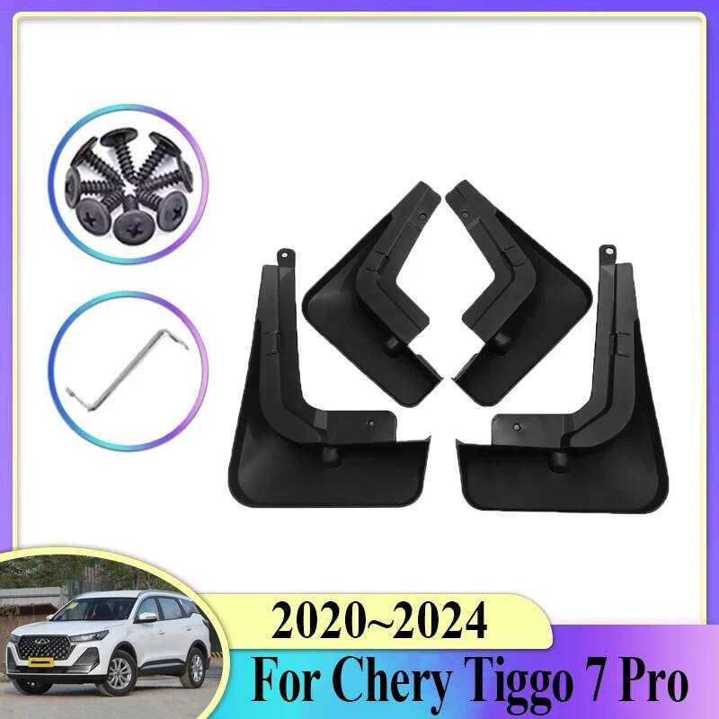 รถ Mudflaps สําหรับ Chery Tiggo Pro Max Plus DR 6.0 Xcite X-Cross 7 2020 ~2024 ด้านหน้าด้านหลัง Fend
