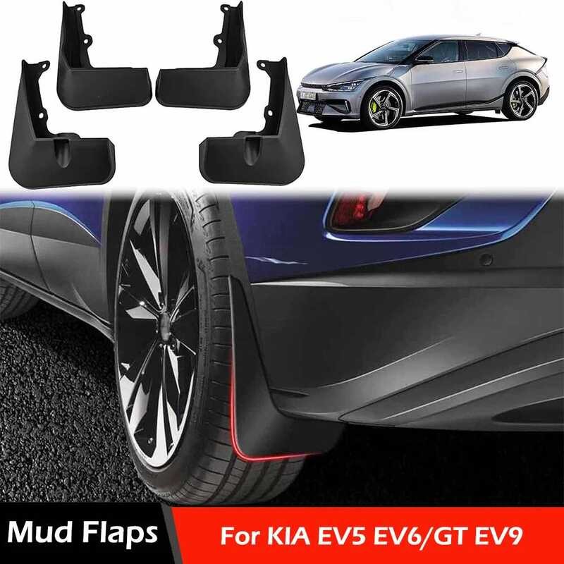 รถ Mudgrds สําหรับ KIA EV6 EV6GT EV9 Mud Flaps Splash Grds ไม่มีการเจาะ Mudflaps Fenders รถล้อ Prote