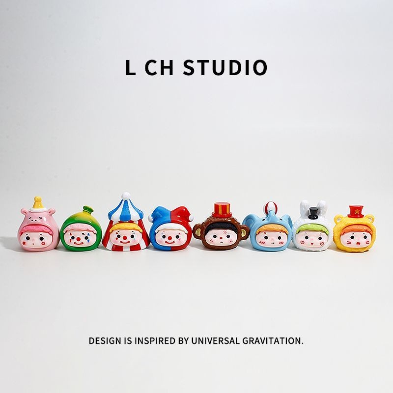 2025 การ์ตูนน่ารัก Circus Ou Cub น่ารักเม็ด Series ตุ๊กตาอินเทรนด์เล่นเดสก์ท็อปสํานักงานตกแต่งรถ