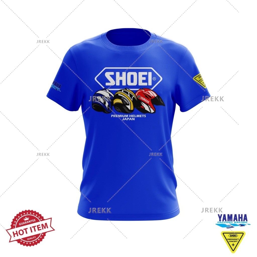 เสื้อยืดโมโตไซค์ Shoei J Force 2 สไตล์ Yamaha Factory Racing