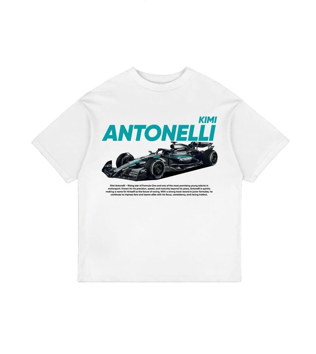 เสื้อยืดยูนิเซ็กส์ Kimi Antonelli F1, เสื้อกีฬาสำหรับผู้ชาย