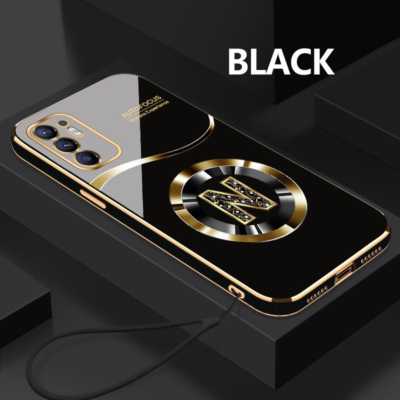 Custom Letter N นุ่มสําหรับ OPPO Reno6 Z 7 Reno7Z 8 Reno8T Reno10 Pro Reno11 Reno5 4G Reno2ZF Reno3 