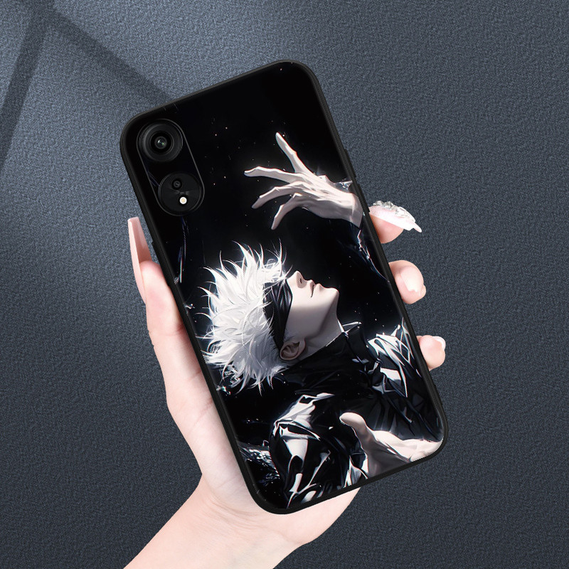 W[3] Anime Boy Cool การ์ตูน Gojo Satoru สําหรับ OPPO A80 A83 A1 A91 F15 A92 A72 A52 A92S A93 A94 A95 A96 K12X TPU ซิลิโคนเคสโทรศัพท์สีดํา ราคา ถูกที่สุด ดีลบีเคเค แกลเลอรีภาพที่ 7