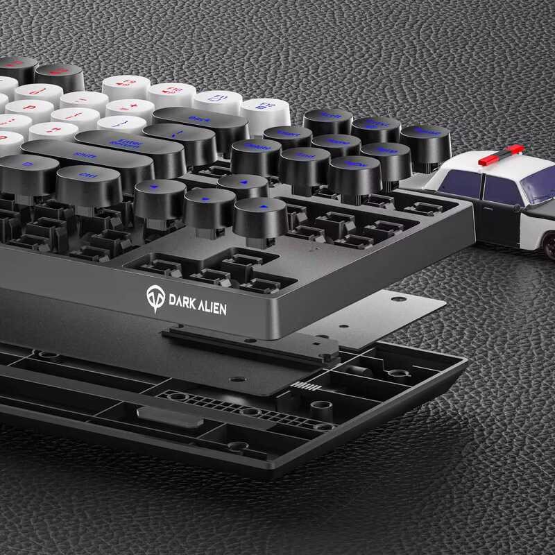 DK100 เกม Mechanical Feel คีย์บอร์ด Punk Office Gaming แบบมีสาย Luminous Mechanical Feel คีย์บอร์ด c