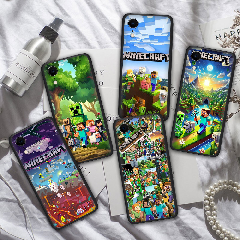 เคสโทรศัพท์สําหรับRedmi 12 12C 13C 12R 11a K60 K60Pro K70 K70Pro Y6B6 Minecraftซิลิโคนเปลือกนุ่ม