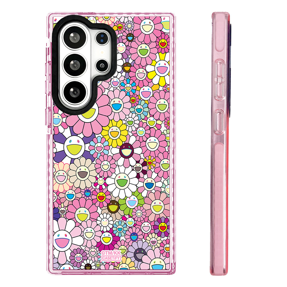 สีสําหรับ Galaxy S23FE S24FE S25FE S23ULTRA S24ULTRA S25ULTRA S26ULTRA ฝาครอบดอกไม้ BLOOM (RAINBOW ดอกทานตะวัน) A55 A56 S23Plus สีซิลิโคนนุ่มกันชนกันกระแทก