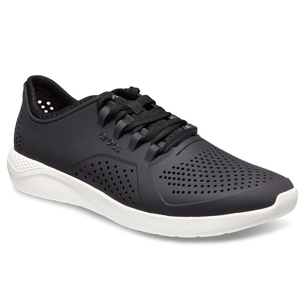 ♞,♘,♙Crocs รองเท้าลําลองผู้ชาย LiteRide สไตล์ธุรกิจรองเท้าอินเทรนด์รองเท้าเดินป่าแบบผูกเชือก 204967
