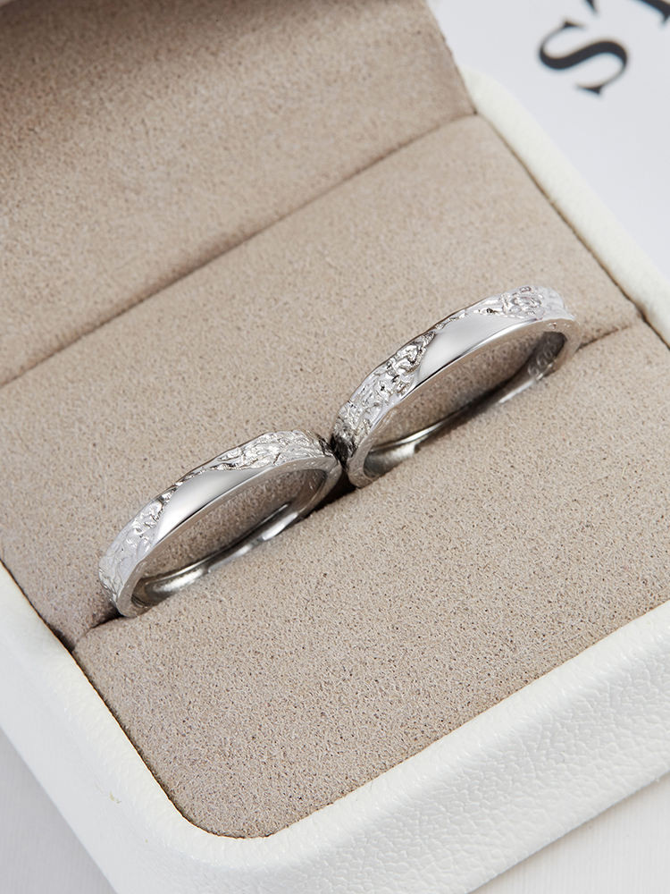 999 Sterling Silver Glacier Ring Light Luxury Foot Silver Circle Indexd
