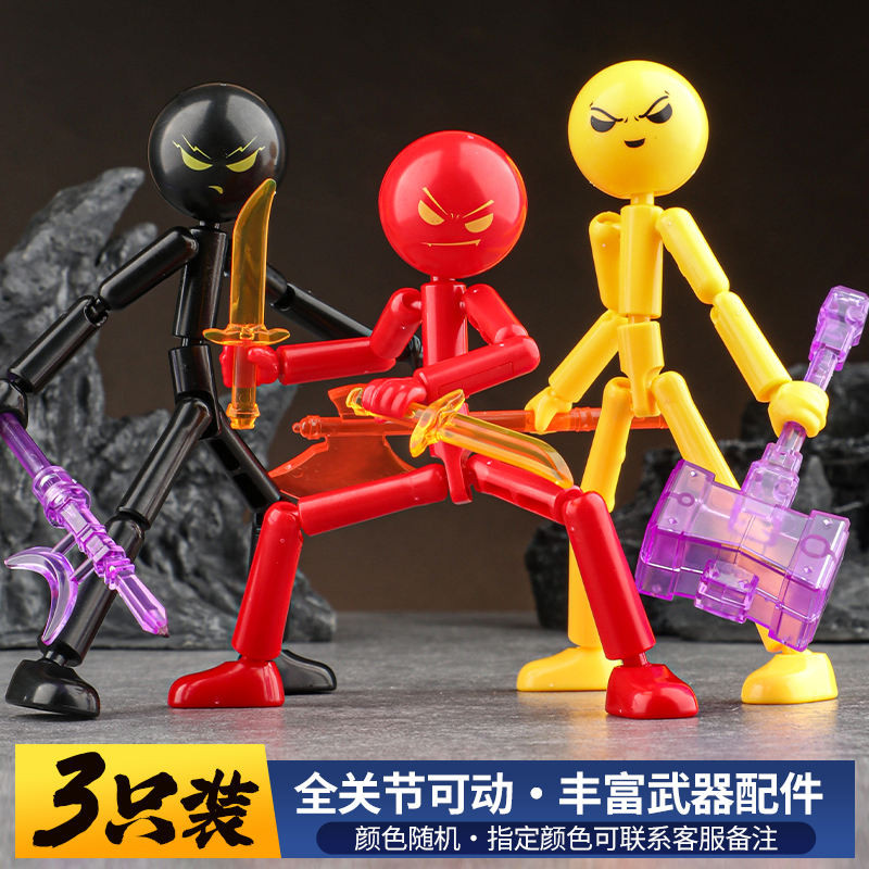 Sticky Stickman Building Blocks Figure Moving Doll Dummy13 Assembly Model Tendy Toy Diy Soldier Orn