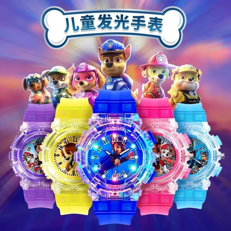 Ready Stock สมาร์ทวอทช์สําหรับเด็ก นาฬิกาอิเล็กทรอนิกส์การ์ตูนป้องกันการตกสไตล์ Paw Patrol