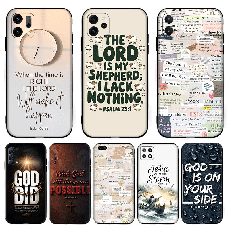 Bible Scripture Faith และ Power w.9 สําหรับ OPPO A80 A83 A1 A91 F15 A92 A72 A52 A92S A93 A94 A95 A96