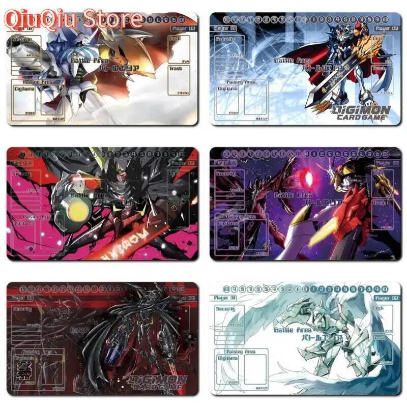 Digimon Adventure Card Pad Omegamon Zwart X-Antibody Alter-S Dtcg Diy ยาง Battle Mat อะนิเมะ Action 