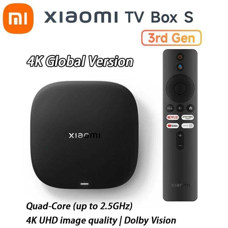▥ Global Version Xiaomi Box S 3Rd Gen 4K Ultra HD 2G 32G Wifi Bt5.2 Google TV Cast Netflixสมาร์