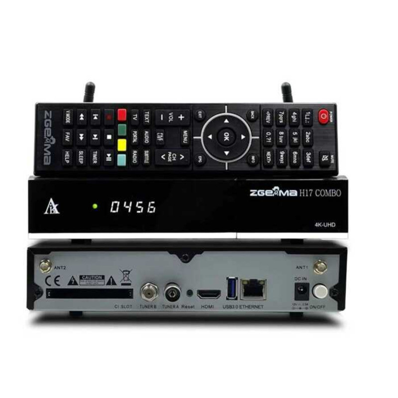 ▥ ZGEMMA H17combo 4K อัลตร้า HD Dual โหมดรับสัญญาณทีวี S2x + DVB T2 / C กับ E