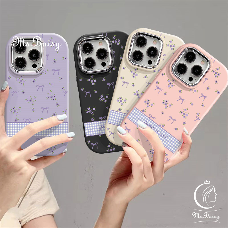 แฟชั่นดอกไม้หักสีม่วง Bows เคสโทรศัพท์สําหรับ Infinix X6831 X669C X6836 X6837 X6531B X688C X657B X65