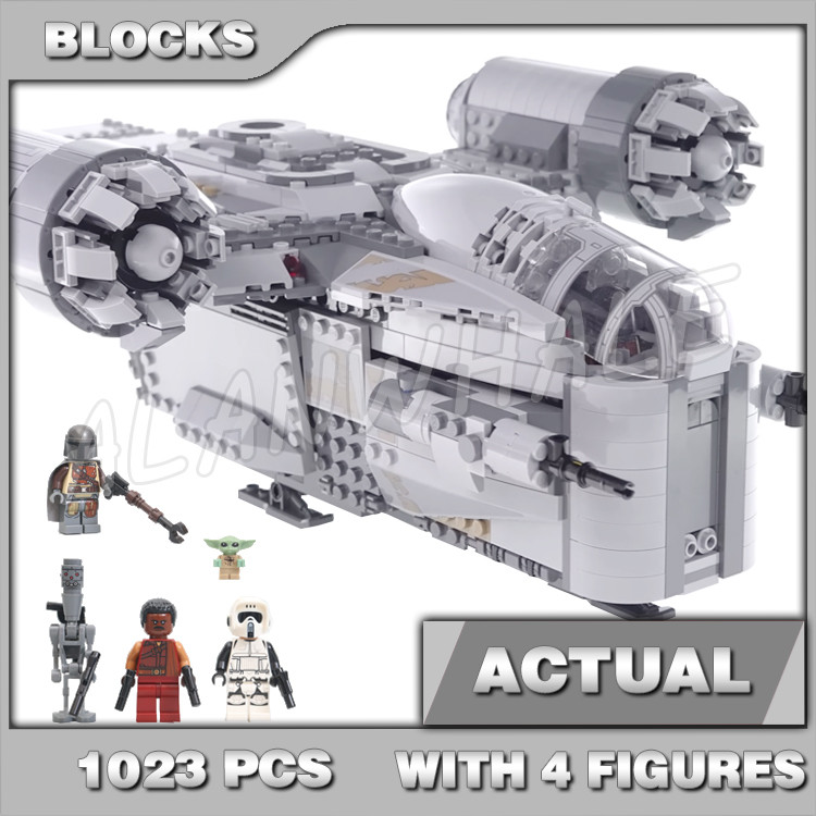 1023pcs Star Wars มีดโกน Crest ขนส่งหุ้มเกราะ Bounty Hunter 60017 Building Blocks ของเล่น 75292 7529