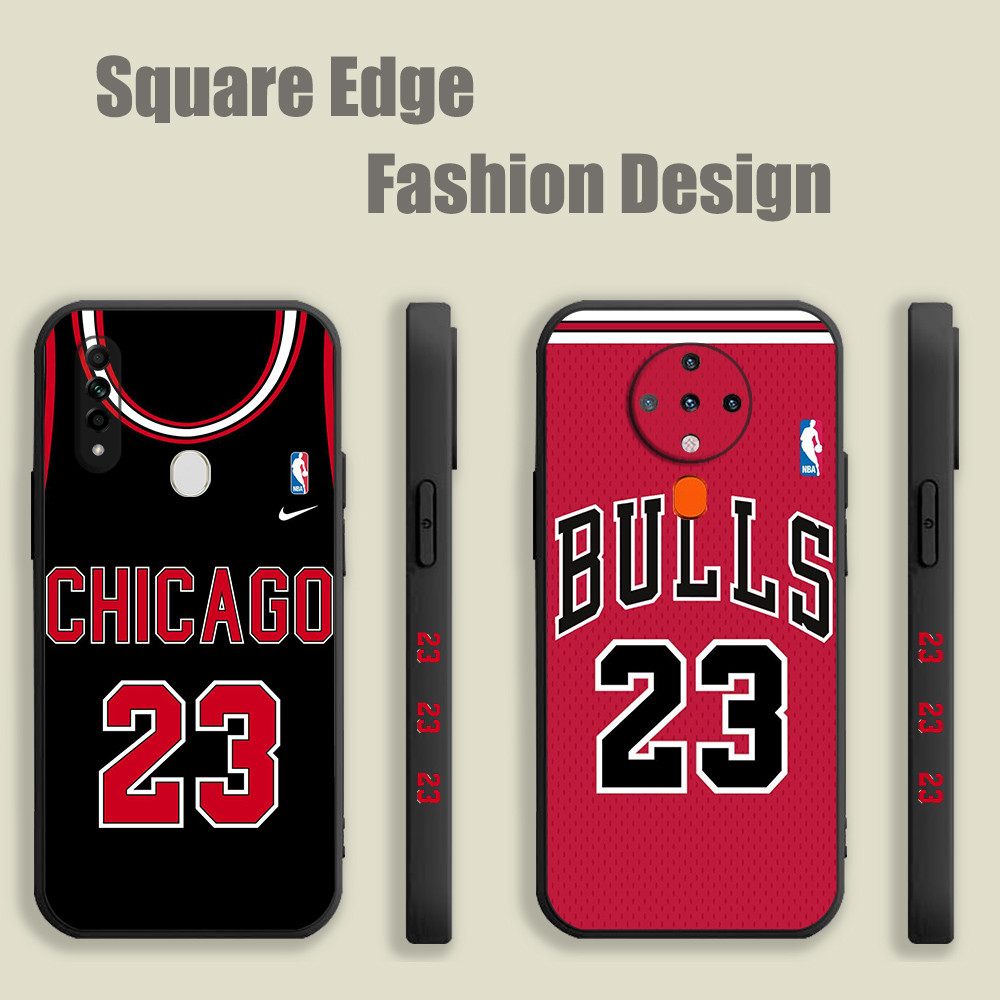 สําหรับ Reno 8 A93(4G) 4 Lite A78 A18 A38 A3 ProChicago Bulls Jordan 23 Jersey LDH07 เคสโทรศัพท์ขอบส