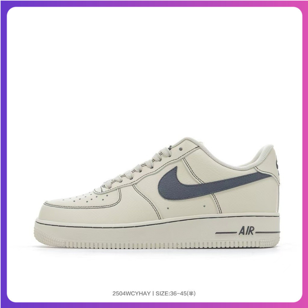 [การประกันคุณภาพ] N & K Air Force No. 1 รองเท้าผ้าใบลําลองอเนกประสงค์สีขาว/ดําต่ํา J2CJ 3fe