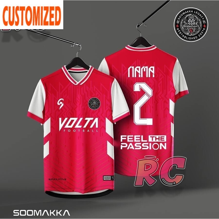 เสื้อฟุตบอล Vva Futsal ออกแบบใหม่ขนาดใหญ่ รอบคอแขนสั้น สำหรับทีมมาเลเซีย พร้อมชื่อและหมายเลขที่กำหนด