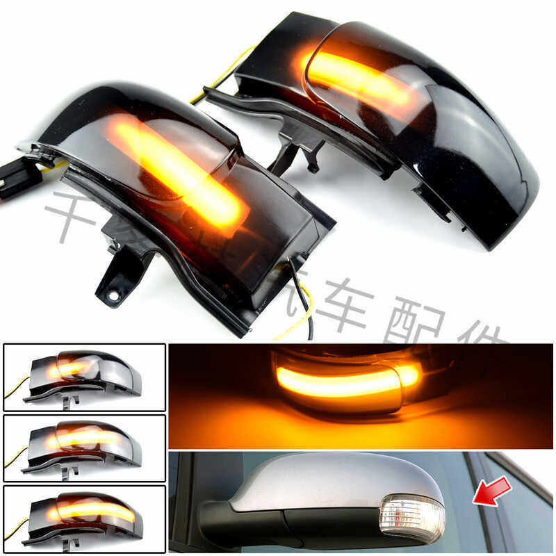 เหมาะสําหรับ Volkswagen Old Touran 1T1 1T2 03-09 ดัดแปลง LED สีเหลืองกระจกมองหลังวิ่งไฟเลี้ยวน้ํา